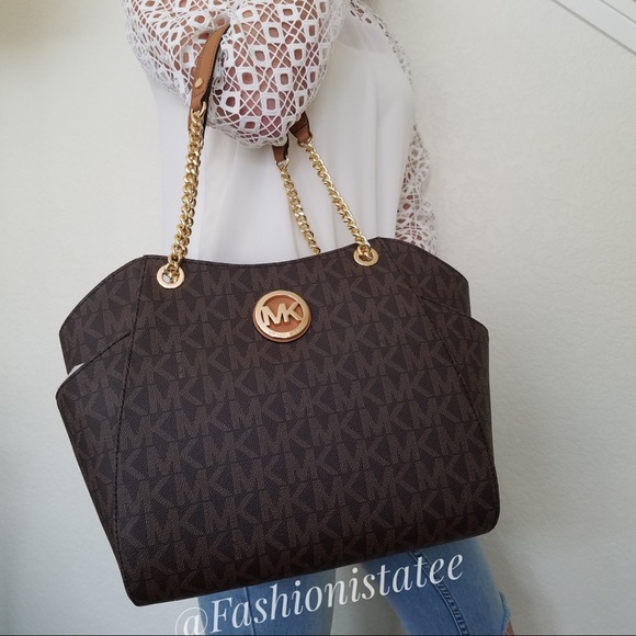 NWT MICHAEL KORS JET SET LARGE TOTE SET WALLET BAG - Picture 3 of 8